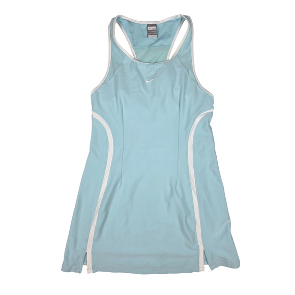 Nike Court Slam Sky Blue Dri-FIT Tennis Performance Dress Women's Size Large - Picture 1 of 5